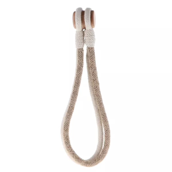 Magnetisk gardinholdback Palma Jute Beige og naturhvid