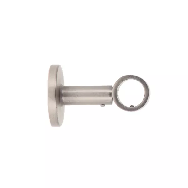 Supporto per asta da tenda fisso in metallo (L6 cm / D20 mm) Jim Argento opaco