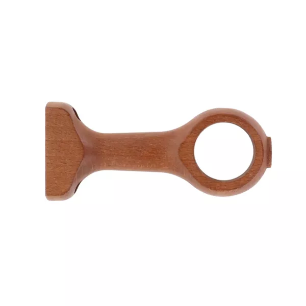 Conjunto de 2 soportes para barra fija de madera (L115 / D28 mm) Nils Natural
