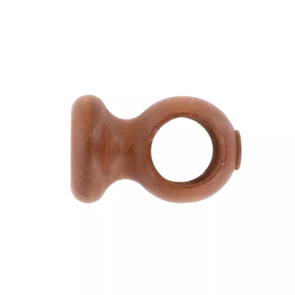 Lot de 2 supports plafond tringle bois (L8 cm / D28 mm) Nils Naturel