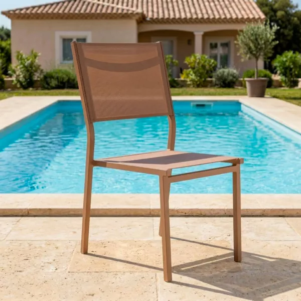 Chaise de jardin aluminium empilable Murano Bronze