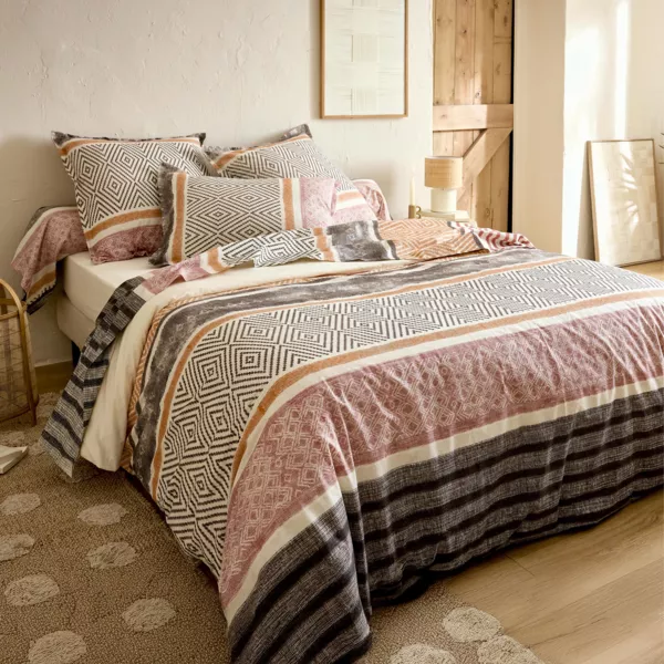 Bettbezug aus gewaschener Baumwolle (240 x 220 cm) Atelier Kaffeebraun