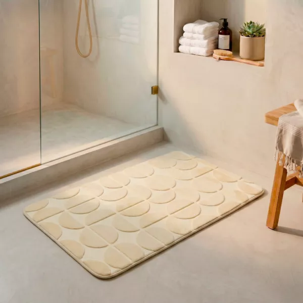 Rechthoekig badmat met geheugenschuim (50 x 80 cm) Motivo Beige