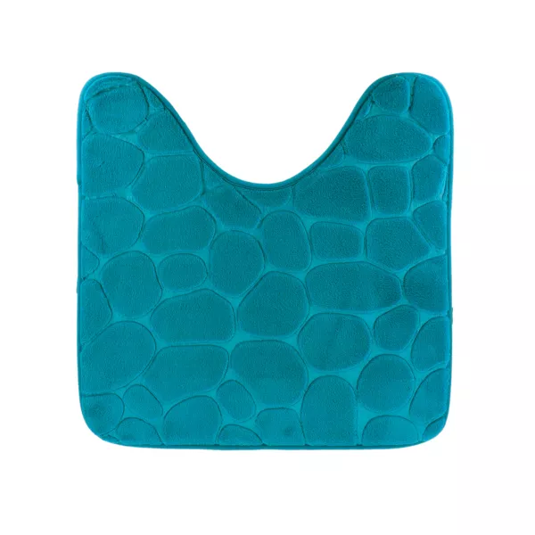 Tappeto per wc con memoria di forma (45 x 50 cm) Galeo Blu ottanio