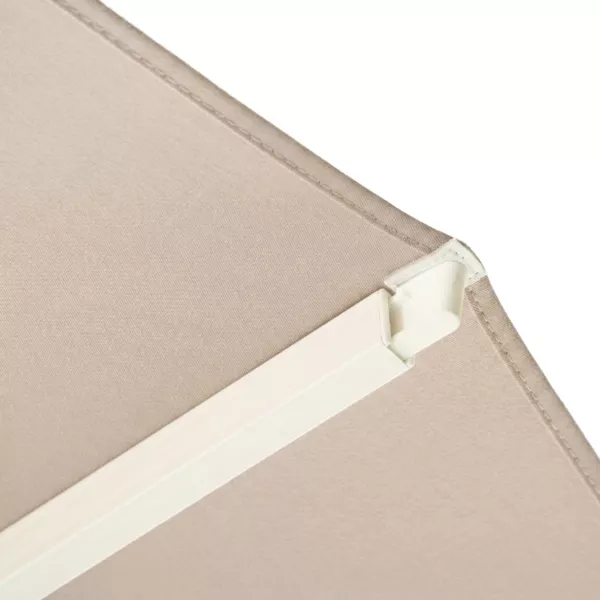 Runder Sonnenschirmstoff (Durchmesser 3,3 m) in Taupe