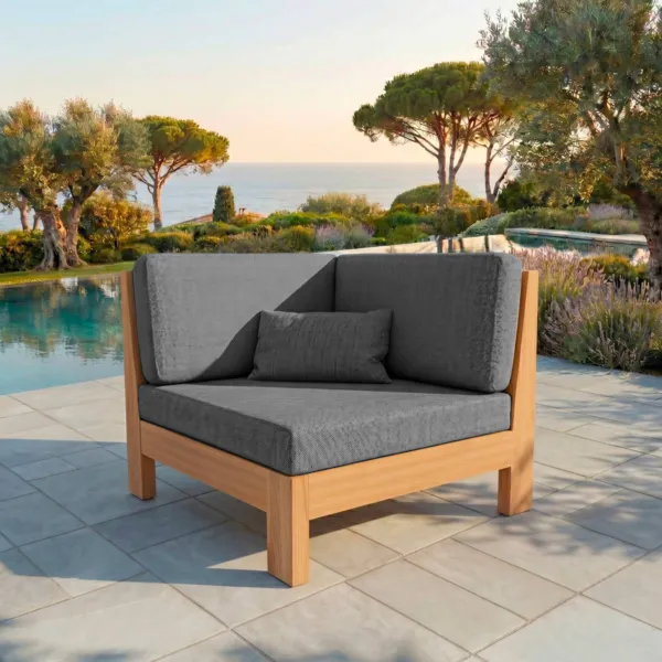Poltrona da giardino ad angolo Born�o Grigio antracite