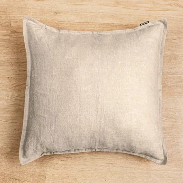 Taie d'oreiller carr�e lin lav� (80 x 80 cm) Louise Beige