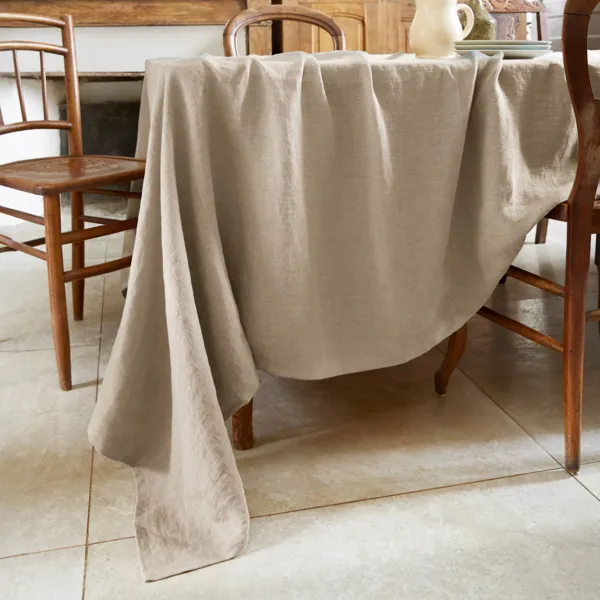 Tovaglia rettangolare lino lavato (L250 cm) Louise Beige