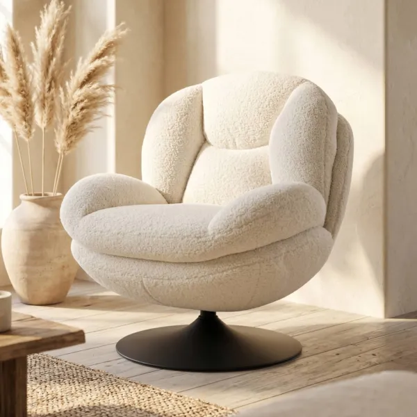 Sill�n giratorio de bucle (Asiento 46 cm) Lomy Blanco
