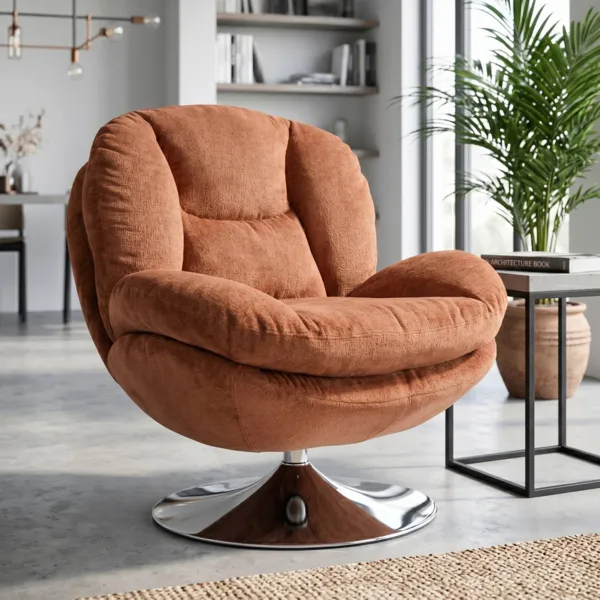 Drehbarer Stoffsessel (Sitzh�he 46 cm) Lomy Rost