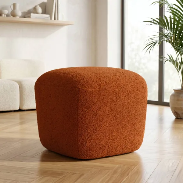 Boucl�-Pouf (H43 cm) Nyxor Terrakotta