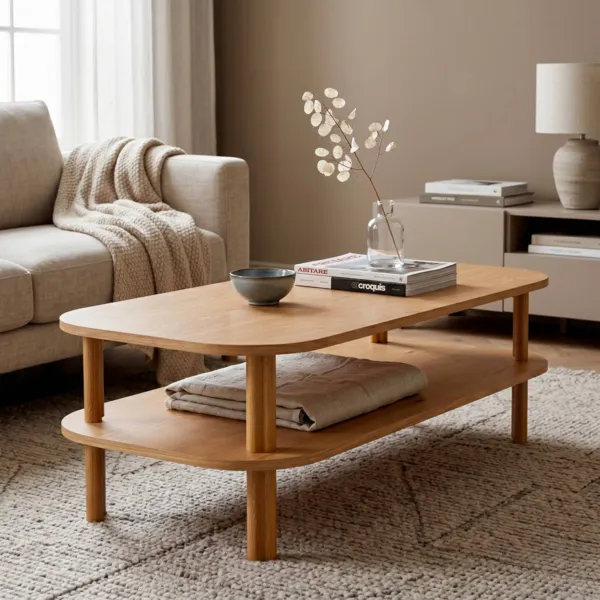 Mesa de centro rectangular roble (130 cm) Oakland Natural