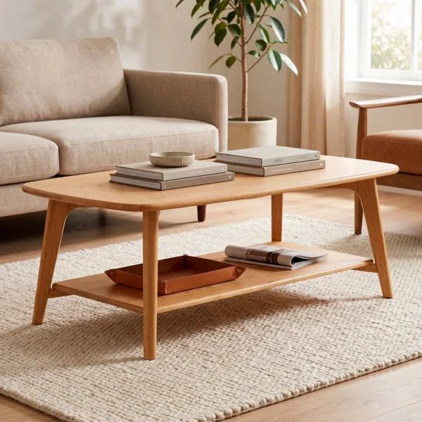 Mesa de centro rectangular roble (120 cm) Bilbao Natural