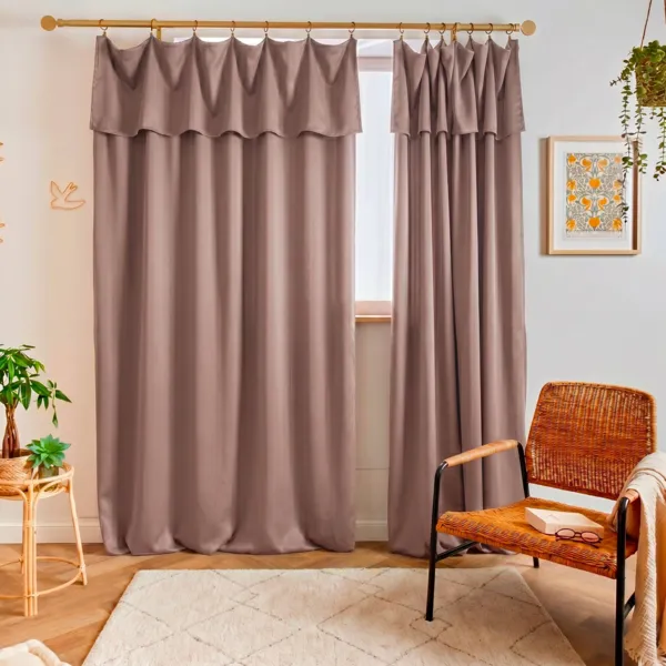 Cortina de lyocell Tencel� ajustable (140 x max 270 cm) Olivia Rosa rubor