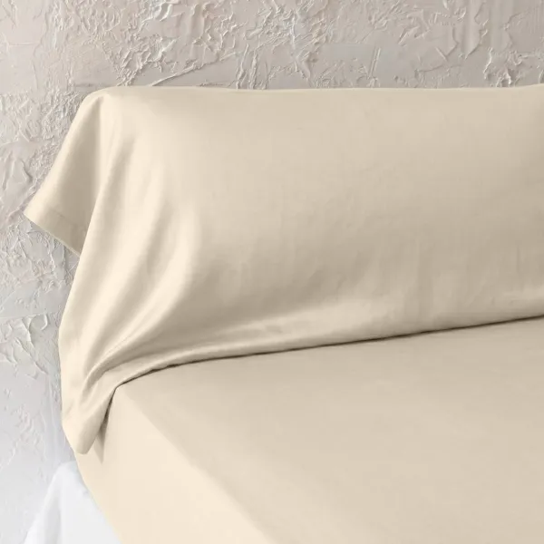 Federa per cuscino a rullo in lyocell Tencel� lavato (27 x 185 cm) Olivia Beige pampa