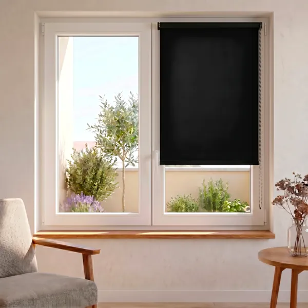 Tenda a rullo oscurante (60 x H90 cm) Uni Nero