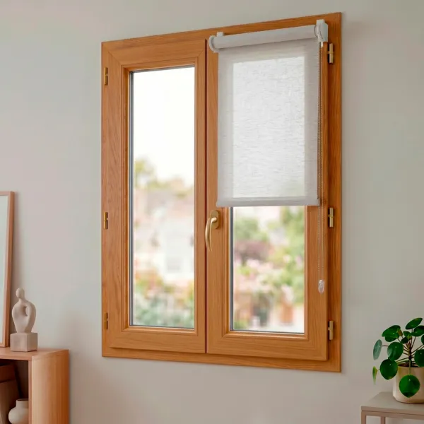 Sichtschutz-Rollo (45 x 150 cm) in meliertem Beige Pure