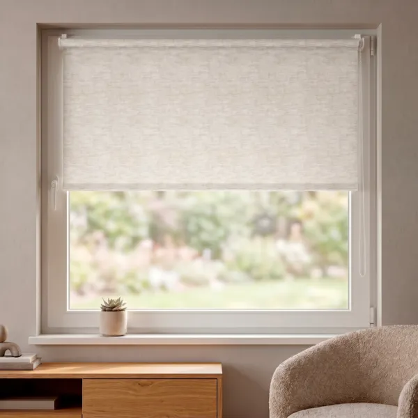 Verdunkelungsrollo (90 x 150 cm) Elio Meliertes Beige