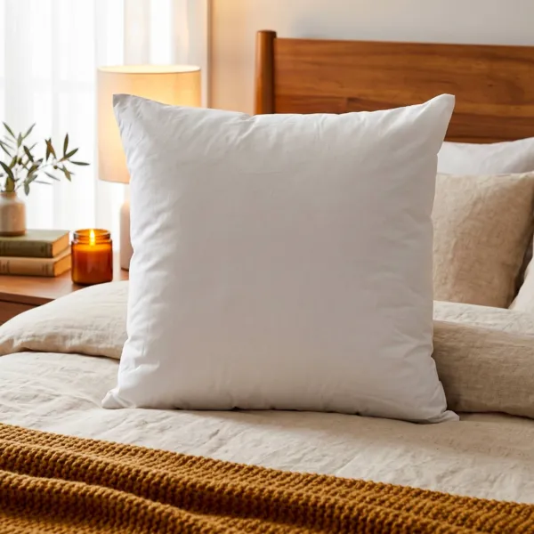 Almohada cuadrada (60 cm) Algod�n bio Blanco