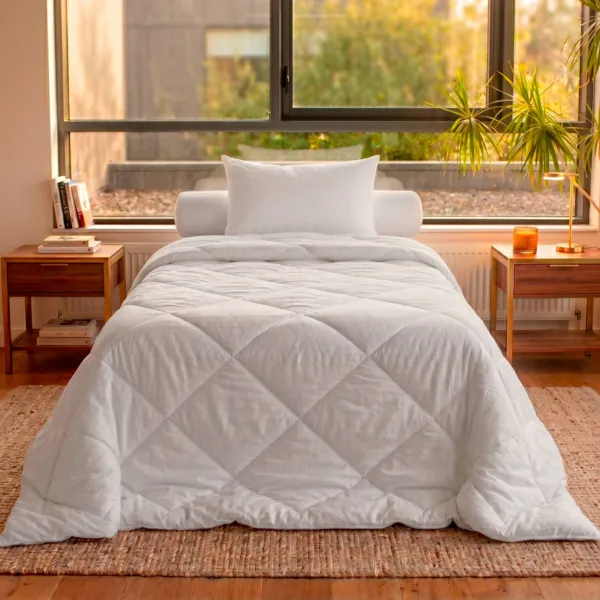 Relleno n�rdico (140 cm) Microfibra Lavable a 95�C Blanco