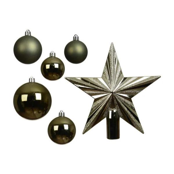 Kit di addobbi natalizi per albero (30 pezzi) Aravis Verde rosmarino