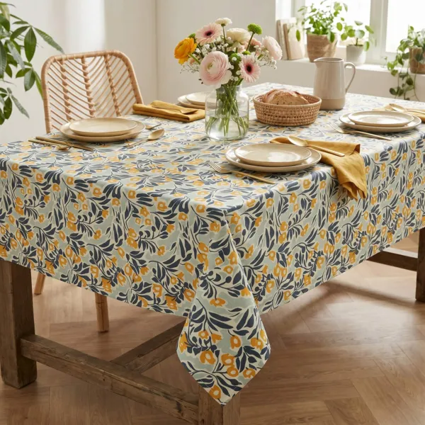 Nappe rectangulaire coton enduit (150 x 250 cm) Mafalda Multicolore