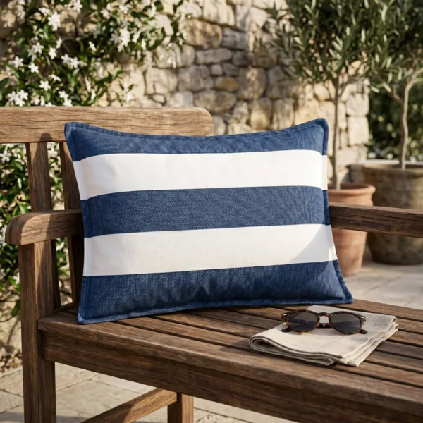 Vandafvisende rektangul�rt udend�rs pudebetr�k (40 x 60 cm) Noa Midnight Blue