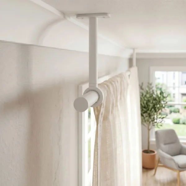 Set di 2 supporti regolabili (L150 - L190 / �20 mm) Bianco opaco