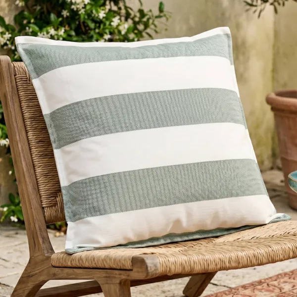 Housse de coussin extérieur carrée déperlante (60 x 60 cm) Noa Vert sauge