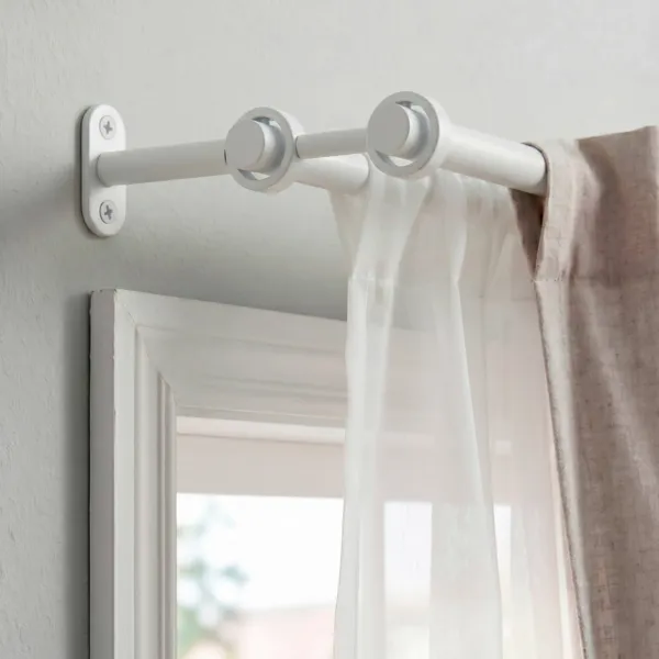 Soporte para barra doble (L150 / D20) Jim Blanco mate