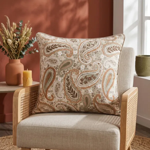 Coji�n cuadrado de terciopelo (50 x 50 cm) Dolores Beige