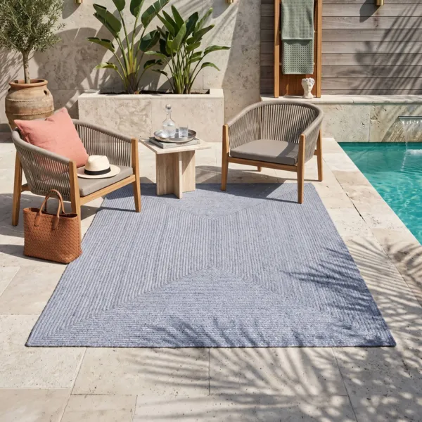 Tapis d'ext�rieur rectangulaire (160 x 230 cm) Pablo Noir cendr�