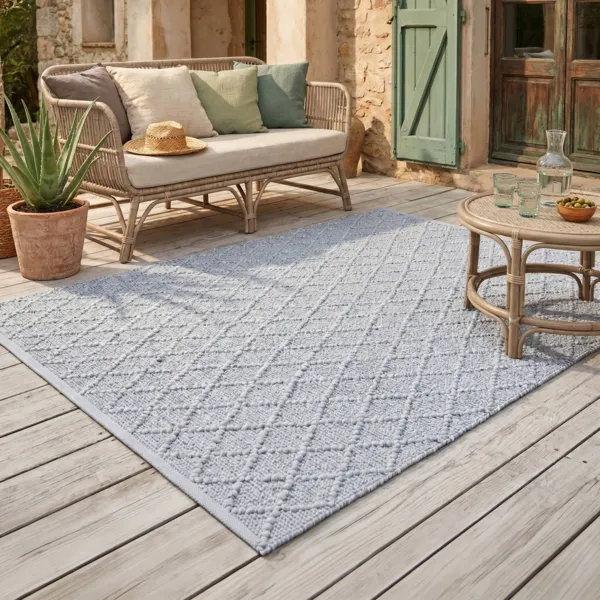 Outdoor-Teppich (120 x 170 cm) Orlando Perlgrau