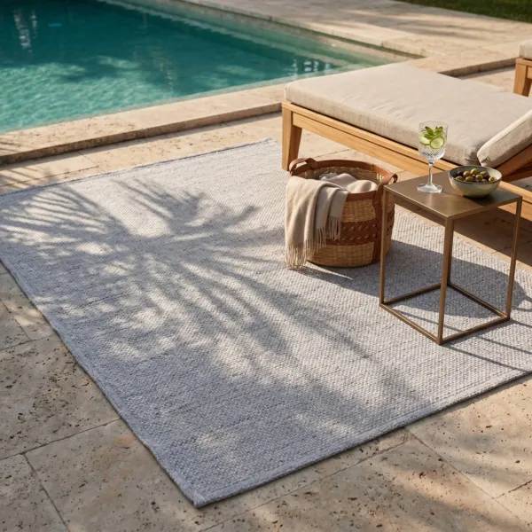 Tapis d'ext�rieur rectangulaire (120 x 170 cm) L�o Gris chin�