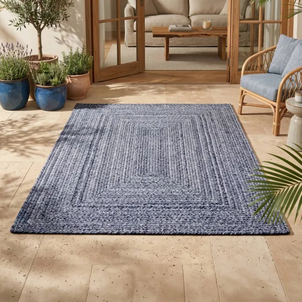 Tapis d'ext�rieur rectangulaire (120 x 170 cm) Pablo Poivre et sel