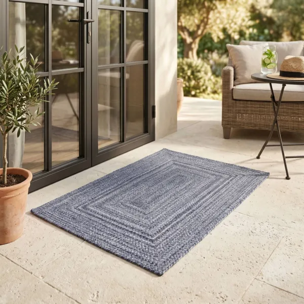 Tapis d'ext�rieur rectangulaire (50 x 80 cm) Pablo Poivre et sel