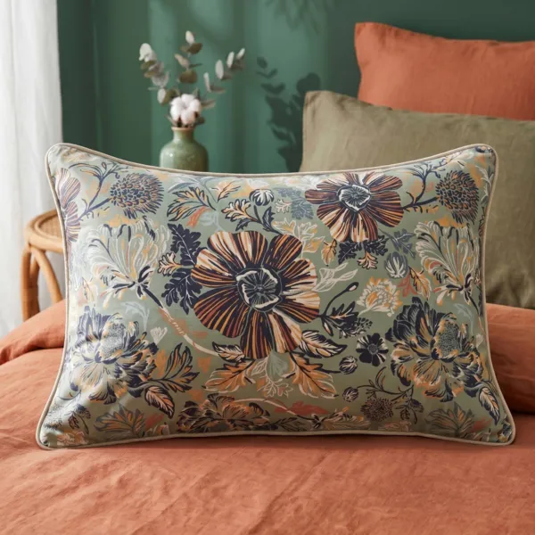 Coji�n rectangular de terciopelo (40 x 60 cm) Dolores Verde