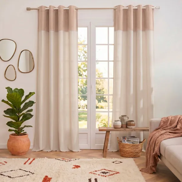 Rideau bouclette (140 x 240 cm) Ava Beige
