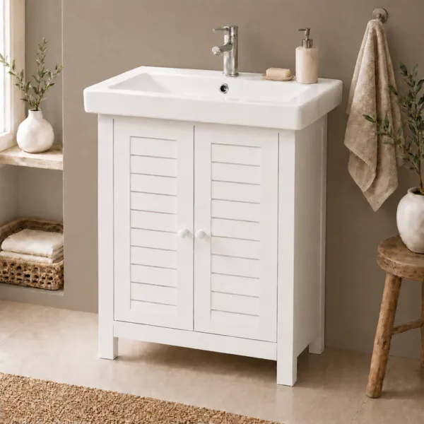 Mobile da bagno (60 x H70 cm) Santorin Bianco