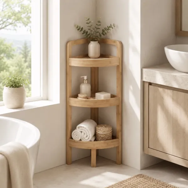 Hoekmeubel met 3 planken (H85 cm) Anako Natuurlijk