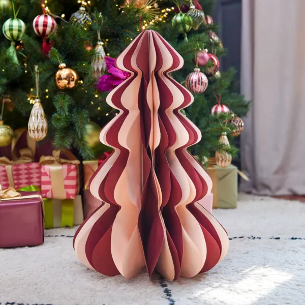 Sapin papier � poser (H60 cm) Fermeture Magn�tique Bordeaux