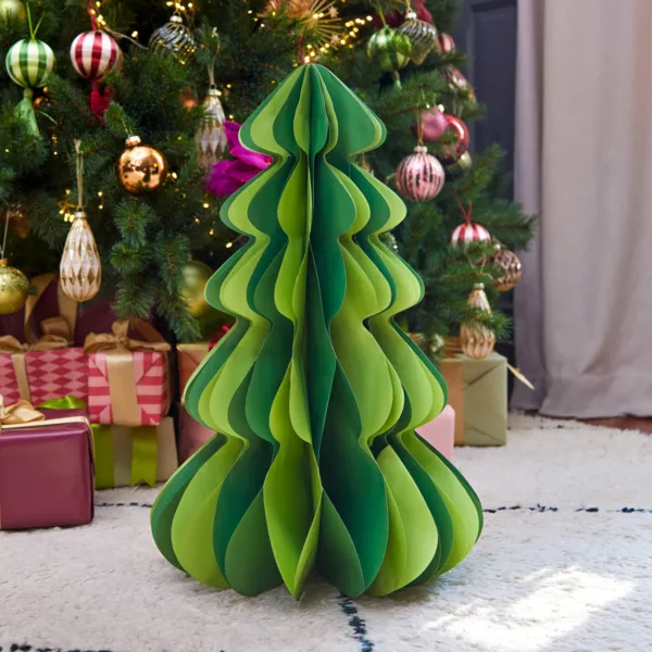 Sapin papier � poser (H60 cm) Fermeture Magn�tique Vert