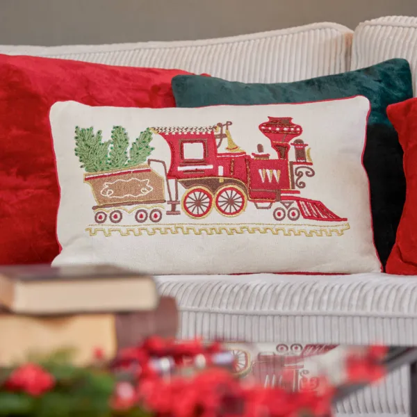 Cojín de Navidad rectangular (35 x 55 cm) Gifted Rojo