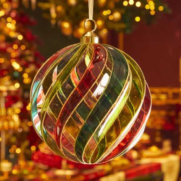 Bola de Navidad de vidrio (D150 mm) Voluta Multicolor
