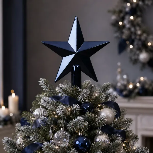 Puntale per albero Aravis Blu notte lucido