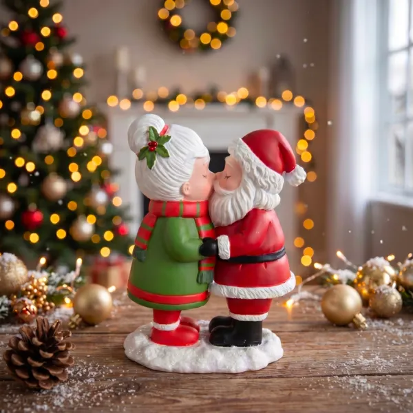 Figura de Navidad (H14 cm) Besos de Navidad Multicolor