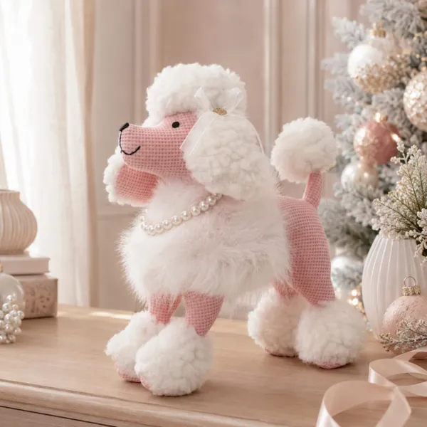 Cane decorativo (H29 cm) Hortense il barboncino Rosa