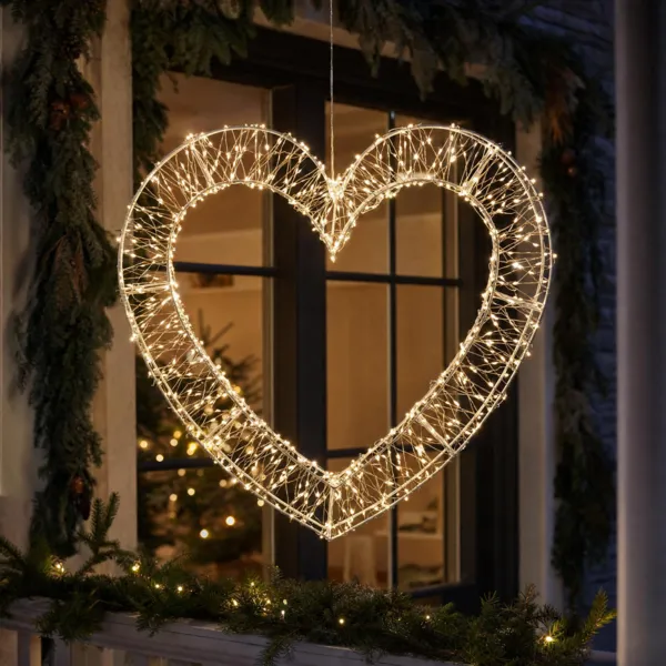 Lichterh�nger 720 LED (H46 cm) Weihnachtsherz Warmwei�