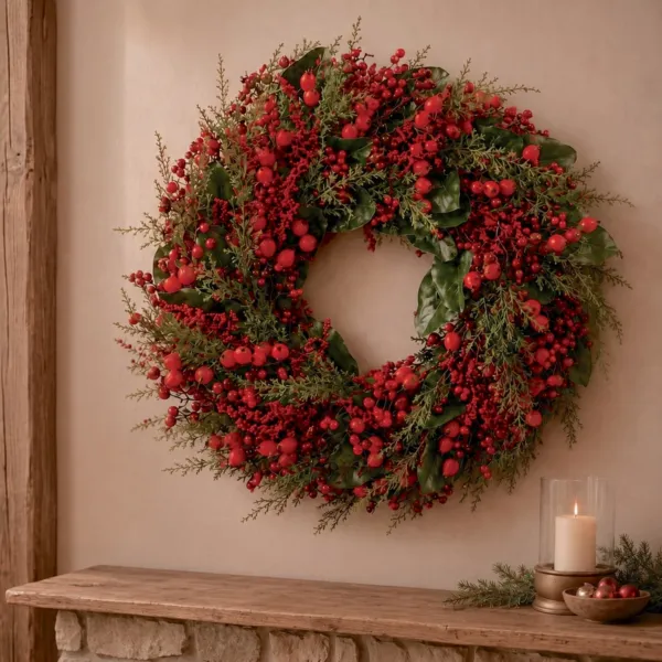Weihnachtskranz (D38 cm) Big Berry Rot