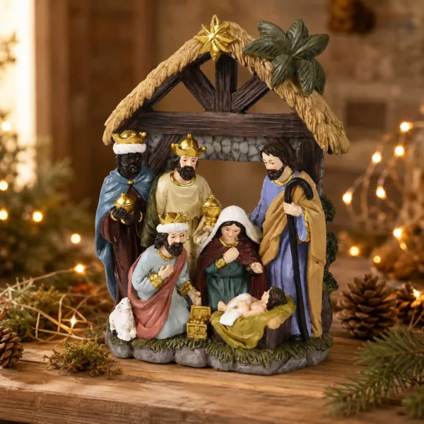 Cr�che de No�l compl�te (H20 cm) Saint-Izaac